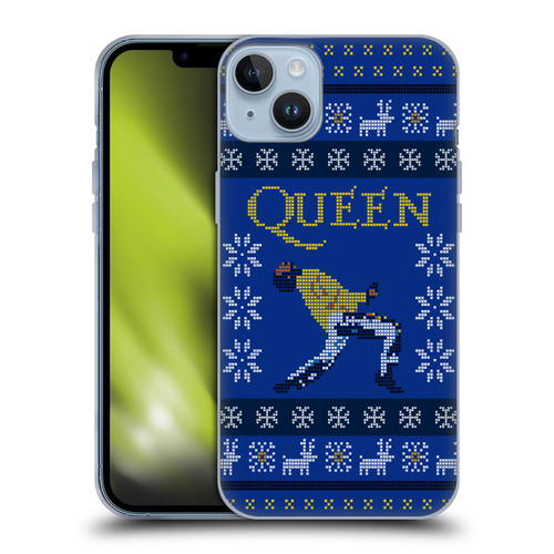 Queen Christmas Freddie Mercury Knitwork Soft Gel Case for Apple iPhone 14 Plus
