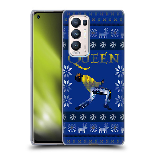 Queen Christmas Freddie Mercury Knitwork Soft Gel Case for OPPO Find X3 Neo / Reno5 Pro+ 5G