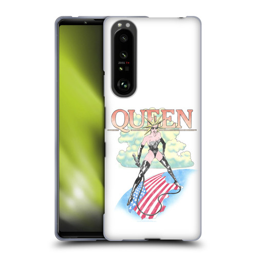 Queen Key Art Vintage Tour Soft Gel Case for Sony Xperia 1 III