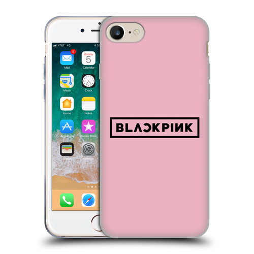 Blackpink The Album Black Logo Soft Gel Case for Apple iPhone 7 / 8 / SE 2020 & 2022