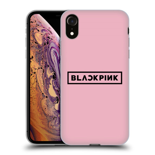 Blackpink The Album Black Logo Soft Gel Case for Apple iPhone XR