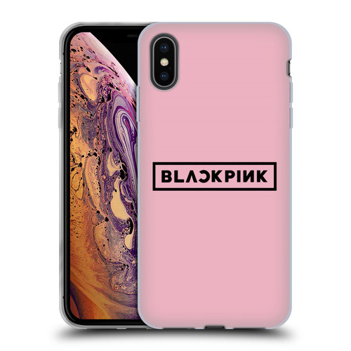 Blackpink The Album Black Logo Soft Gel Case for Apple iPhone XS Max
