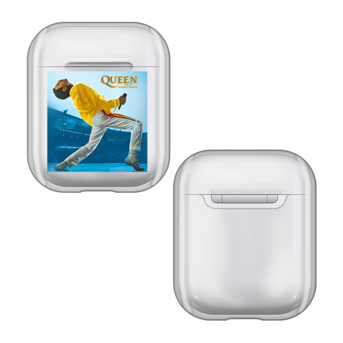 Queen Iconic Live At Wembley Clear Hard Crystal Cover Case for Apple AirPods 1 1st Gen / 2 2nd Gen Charging Case