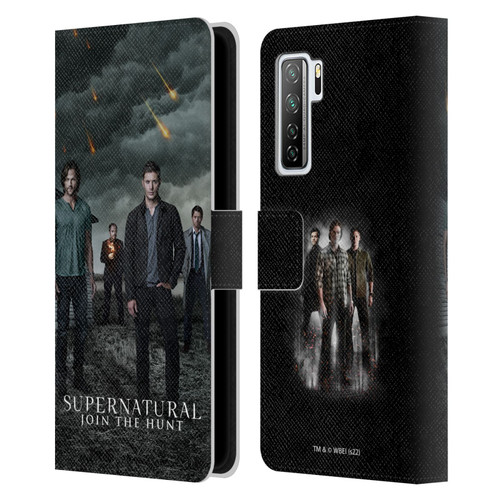 Supernatural Key Art Season 12 Group Leather Book Wallet Case Cover For Huawei Nova 7 SE/P40 Lite 5G