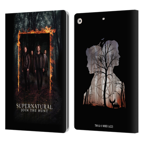 Supernatural Key Art Sam, Dean, Castiel & Crowley Leather Book Wallet Case Cover For Apple iPad 10.2 2019/2020/2021