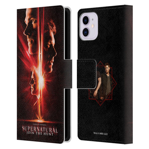 Supernatural Key Art Sam, Dean & Castiel Leather Book Wallet Case Cover For Apple iPhone 11