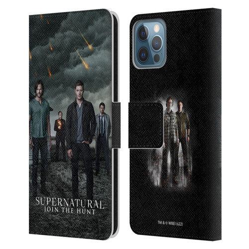 Supernatural Key Art Season 12 Group Leather Book Wallet Case Cover For Apple iPhone 12 / iPhone 12 Pro
