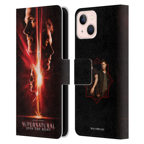 Supernatural Key Art Sam, Dean & Castiel Leather Book Wallet Case Cover For Apple iPhone 13