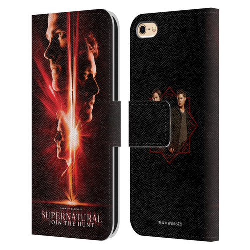 Supernatural Key Art Sam, Dean & Castiel Leather Book Wallet Case Cover For Apple iPhone 6 / iPhone 6s