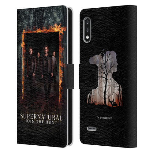 Supernatural Key Art Sam, Dean, Castiel & Crowley Leather Book Wallet Case Cover For LG K22