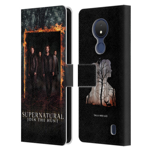 Supernatural Key Art Sam, Dean, Castiel & Crowley Leather Book Wallet Case Cover For Nokia C21