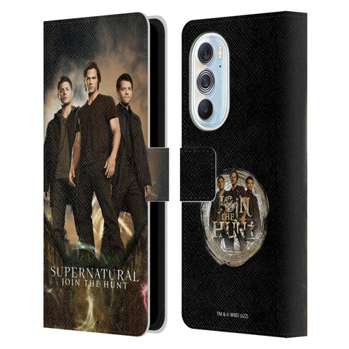 Supernatural Key Art Sam, Dean & Castiel 2 Leather Book Wallet Case Cover For Motorola Edge X30