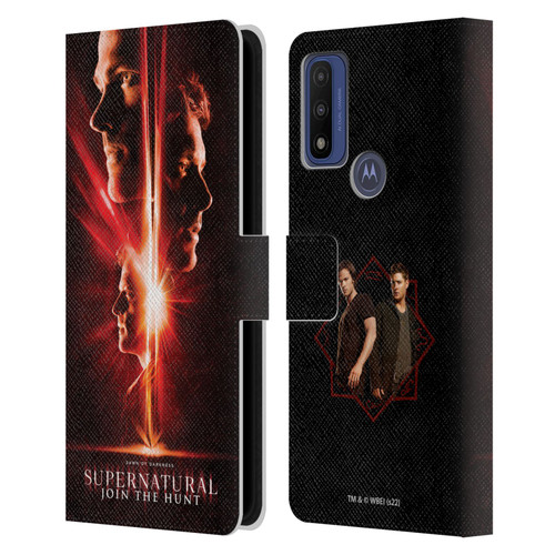 Supernatural Key Art Sam, Dean & Castiel Leather Book Wallet Case Cover For Motorola G Pure