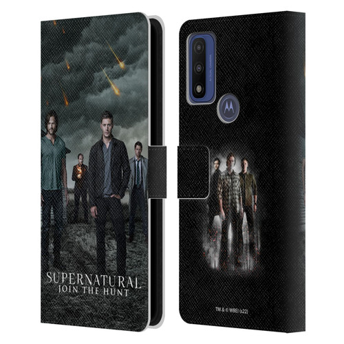 Supernatural Key Art Season 12 Group Leather Book Wallet Case Cover For Motorola G Pure