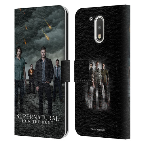 Supernatural Key Art Season 12 Group Leather Book Wallet Case Cover For Motorola Moto G41