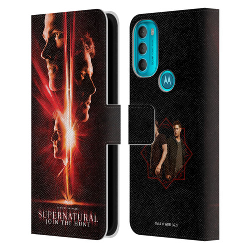 Supernatural Key Art Sam, Dean & Castiel Leather Book Wallet Case Cover For Motorola Moto G71 5G