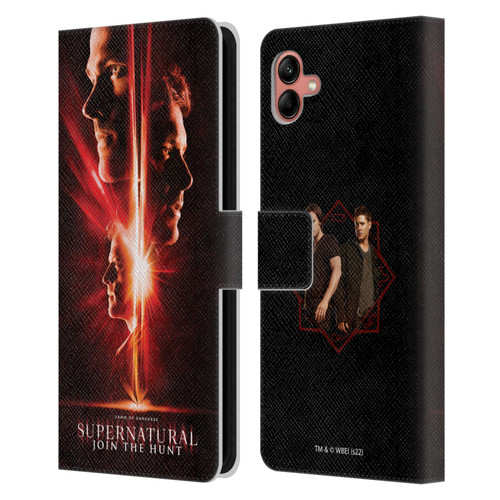 Supernatural Key Art Sam, Dean & Castiel Leather Book Wallet Case Cover For Samsung Galaxy A04 (2022)