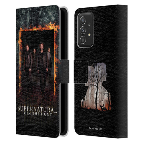 Supernatural Key Art Sam, Dean, Castiel & Crowley Leather Book Wallet Case Cover For Samsung Galaxy A53 5G (2022)