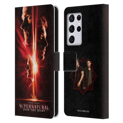 Supernatural Key Art Sam, Dean & Castiel Leather Book Wallet Case Cover For Samsung Galaxy S21 Ultra 5G