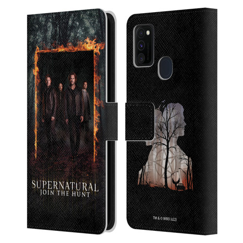Supernatural Key Art Sam, Dean, Castiel & Crowley Leather Book Wallet Case Cover For Samsung Galaxy M30s (2019)/M21 (2020)