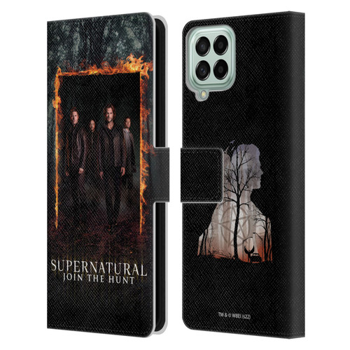 Supernatural Key Art Sam, Dean, Castiel & Crowley Leather Book Wallet Case Cover For Samsung Galaxy M33 (2022)