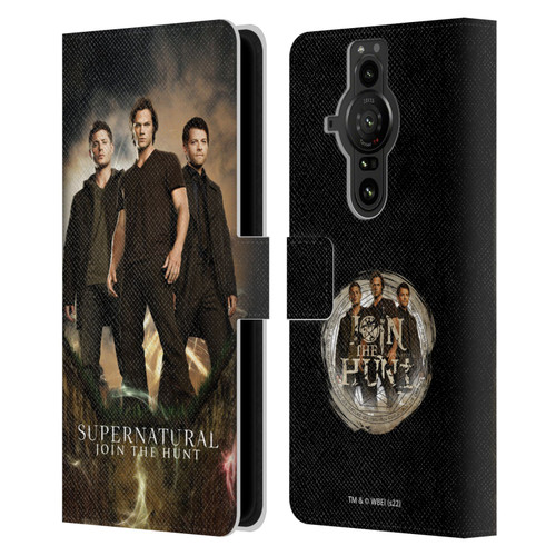 Supernatural Key Art Sam, Dean & Castiel 2 Leather Book Wallet Case Cover For Sony Xperia Pro-I