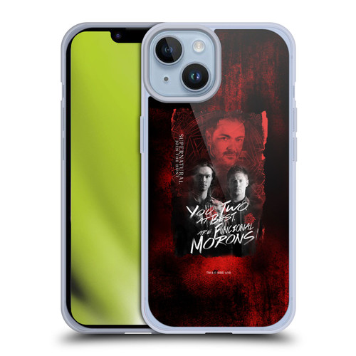 Supernatural Graphic Castiel Soft Gel Case for Apple iPhone 14