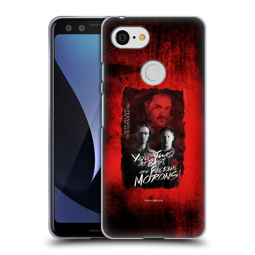 Supernatural Graphic Castiel Soft Gel Case for Google Pixel 3