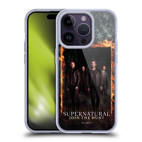 Supernatural Key Art Sam, Dean, Castiel & Crowley Soft Gel Case for Apple iPhone 14 Pro & MagSafe
