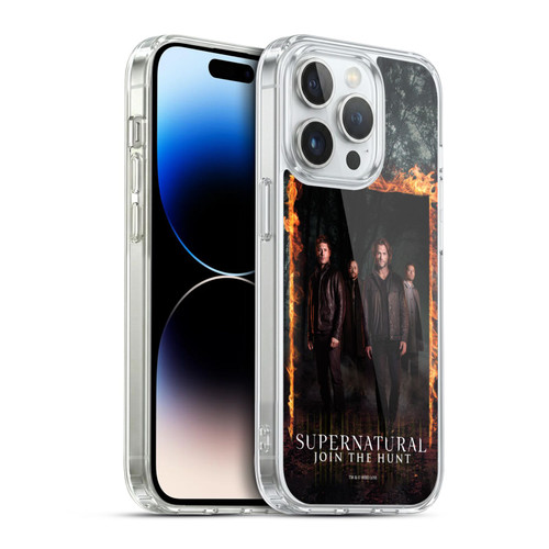 Supernatural Key Art Sam, Dean, Castiel & Crowley Soft Gel Case for Apple iPhone 14 Pro & MagSafe