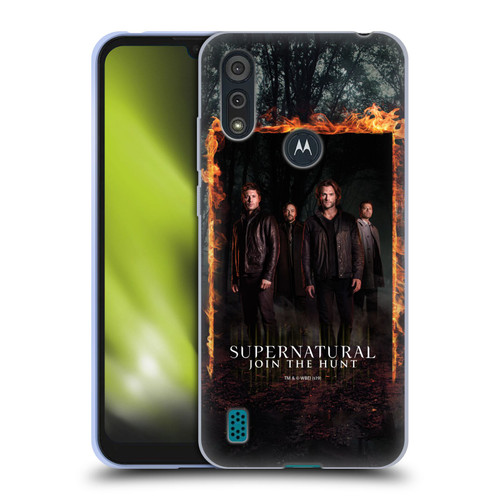 Supernatural Key Art Sam, Dean, Castiel & Crowley Soft Gel Case for Motorola Moto E6s (2020)