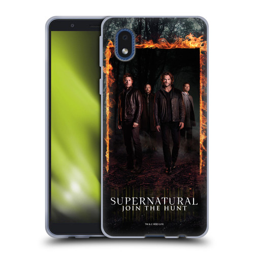 Supernatural Key Art Sam, Dean, Castiel & Crowley Soft Gel Case for Samsung Galaxy A01 Core (2020)