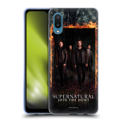 Supernatural Key Art Sam, Dean, Castiel & Crowley Soft Gel Case for Samsung Galaxy A02/M02 (2021)