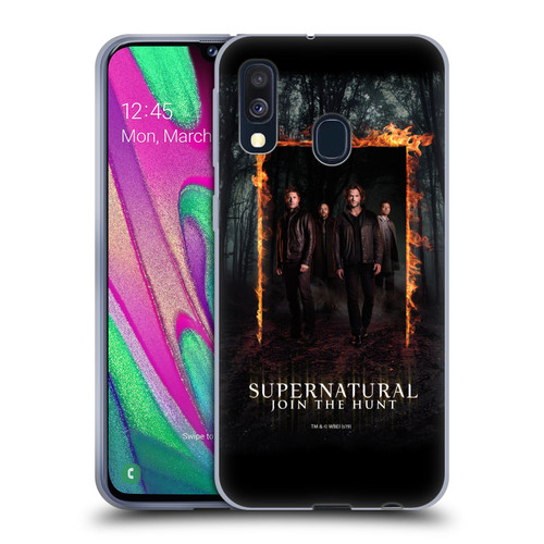 Supernatural Key Art Sam, Dean, Castiel & Crowley Soft Gel Case for Samsung Galaxy A40 (2019)