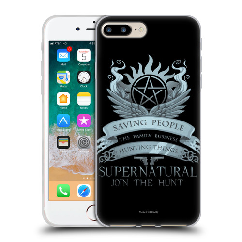 Supernatural Vectors Saving People Logo Soft Gel Case for Apple iPhone 7 Plus / iPhone 8 Plus