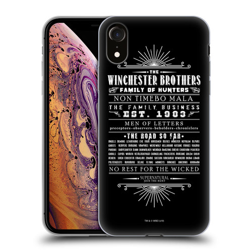 Supernatural Vectors Winchester Brothers Soft Gel Case for Apple iPhone XR