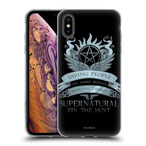 Supernatural Vectors Saving People Logo Soft Gel Case for Apple iPhone XS Max