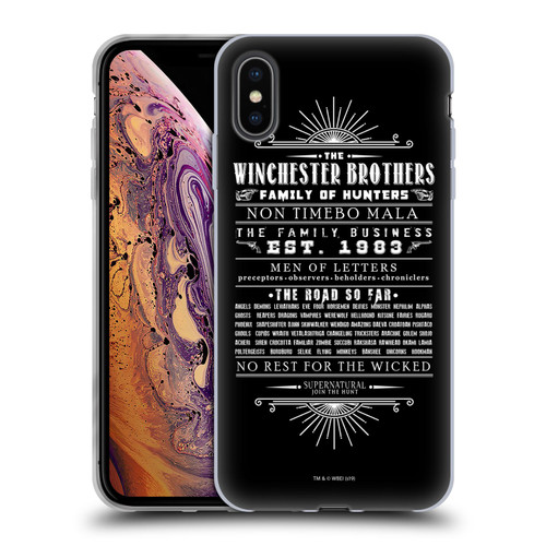 Supernatural Vectors Winchester Brothers Soft Gel Case for Apple iPhone XS Max