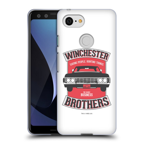 Supernatural Vectors Winchester Brothers 2 Soft Gel Case for Google Pixel 3