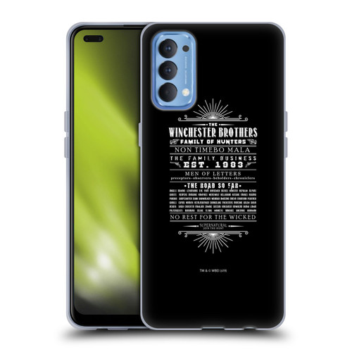 Supernatural Vectors Winchester Brothers Soft Gel Case for OPPO Reno 4 5G