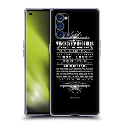 Supernatural Vectors Winchester Brothers Soft Gel Case for OPPO Reno 4 Pro 5G