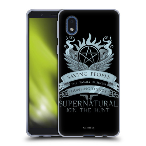 Supernatural Vectors Saving People Logo Soft Gel Case for Samsung Galaxy A01 Core (2020)