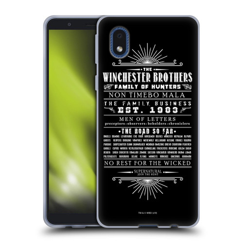 Supernatural Vectors Winchester Brothers Soft Gel Case for Samsung Galaxy A01 Core (2020)