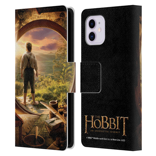 The Hobbit An Unexpected Journey Key Art Hobbit In Door Leather Book Wallet Case Cover For Apple iPhone 11