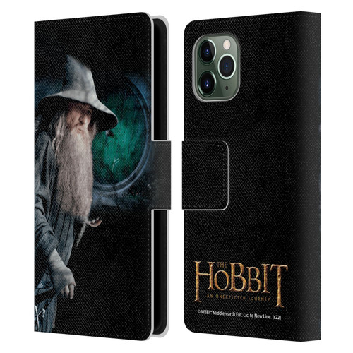 The Hobbit An Unexpected Journey Key Art Gandalf Leather Book Wallet Case Cover For Apple iPhone 11 Pro