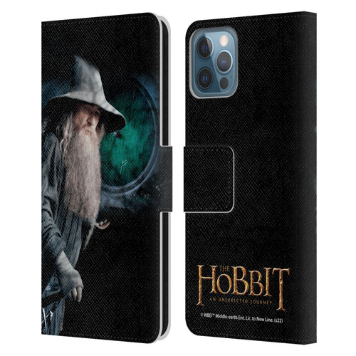 The Hobbit An Unexpected Journey Key Art Gandalf Leather Book Wallet Case Cover For Apple iPhone 12 / iPhone 12 Pro