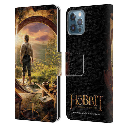 The Hobbit An Unexpected Journey Key Art Hobbit In Door Leather Book Wallet Case Cover For Apple iPhone 12 / iPhone 12 Pro