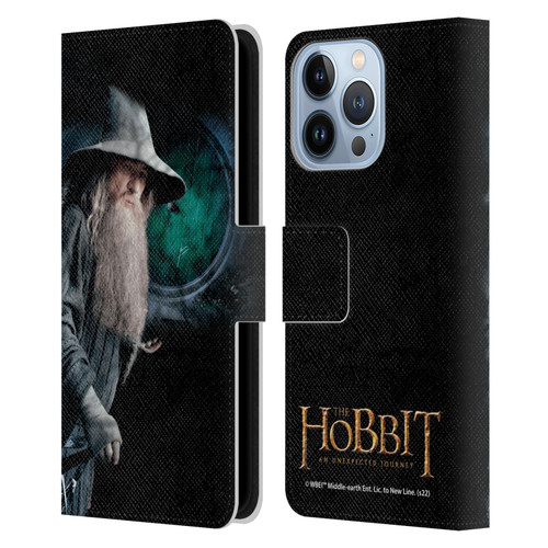 The Hobbit An Unexpected Journey Key Art Gandalf Leather Book Wallet Case Cover For Apple iPhone 13 Pro