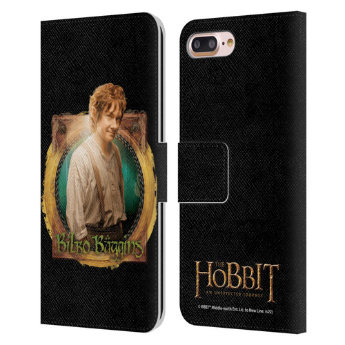 The Hobbit An Unexpected Journey Key Art Bilbo Leather Book Wallet Case Cover For Apple iPhone 7 Plus / iPhone 8 Plus