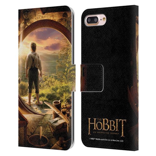 The Hobbit An Unexpected Journey Key Art Hobbit In Door Leather Book Wallet Case Cover For Apple iPhone 7 Plus / iPhone 8 Plus